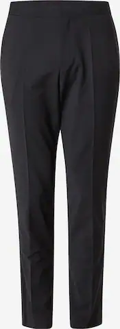 juoda HUGO Standartinis Kelnės su kantu 'Hesten': priekis