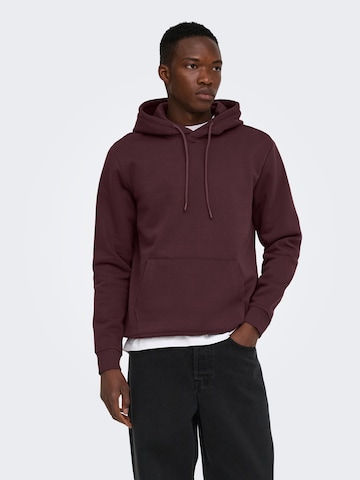 Only & Sons Sweatshirt 'ONSConnor' in Rood: voorkant