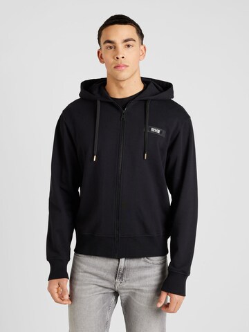 Versace Jeans Couture Zip-Up Hoodie '76UP301B' in Black: front