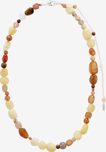 Pilgrim Kette 'Iris' in beige / braun / grau / rot, Produktansicht