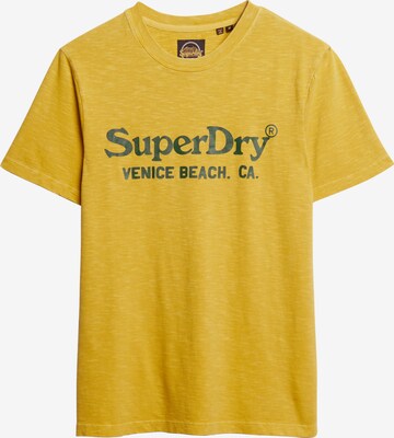 T-Shirt Superdry en jaune : devant