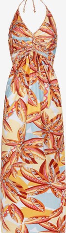 Chic by Lirette Jurk 'Halter dress Palm' in Geel: voorkant
