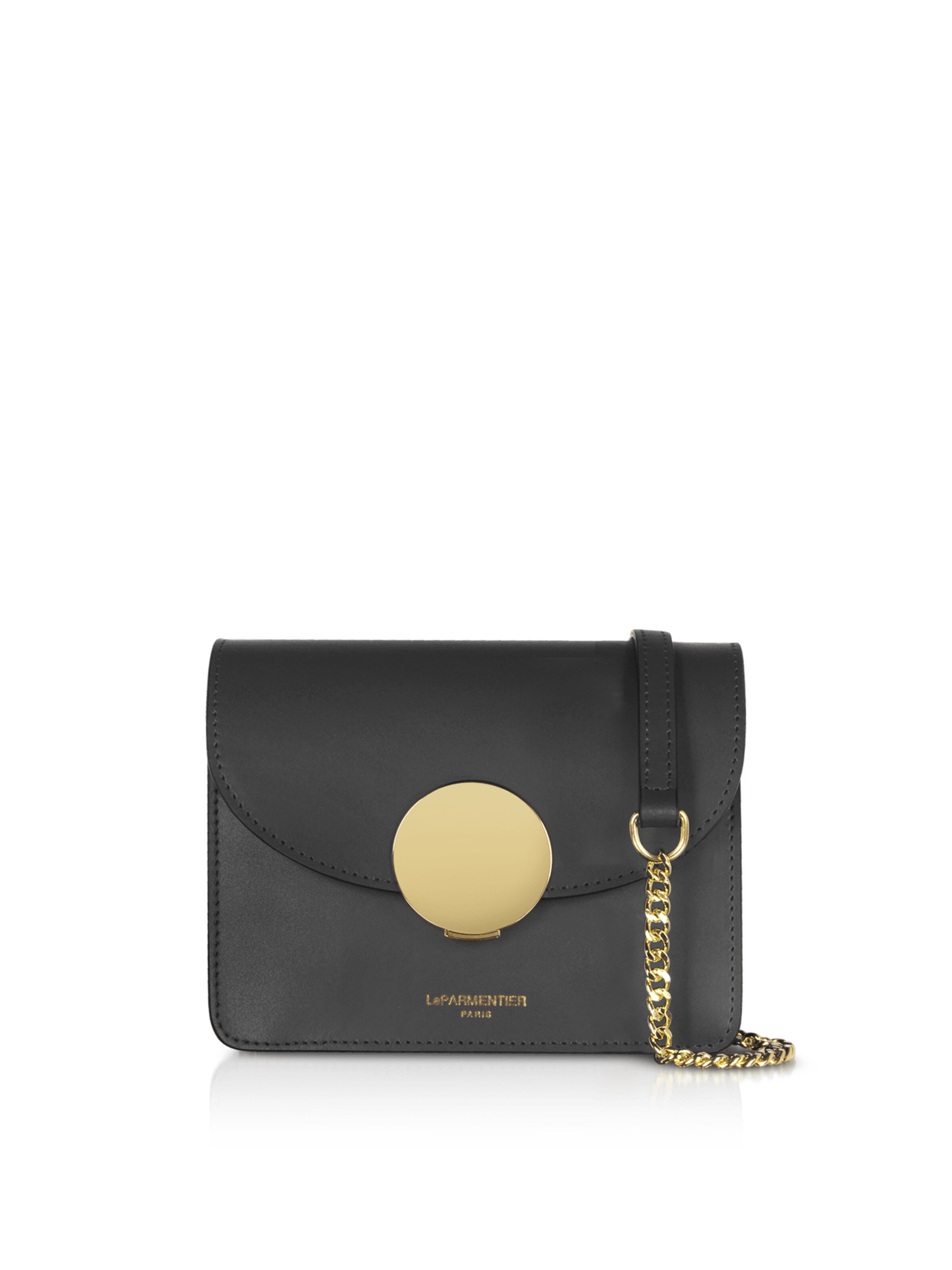 LeParmentier Schoudertas 'New Ondina Mini' in Zwart: voorkant