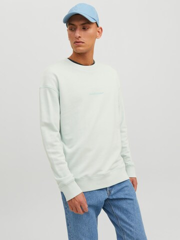 Sweat-shirt 'Faded' JACK & JONES en bleu : devant