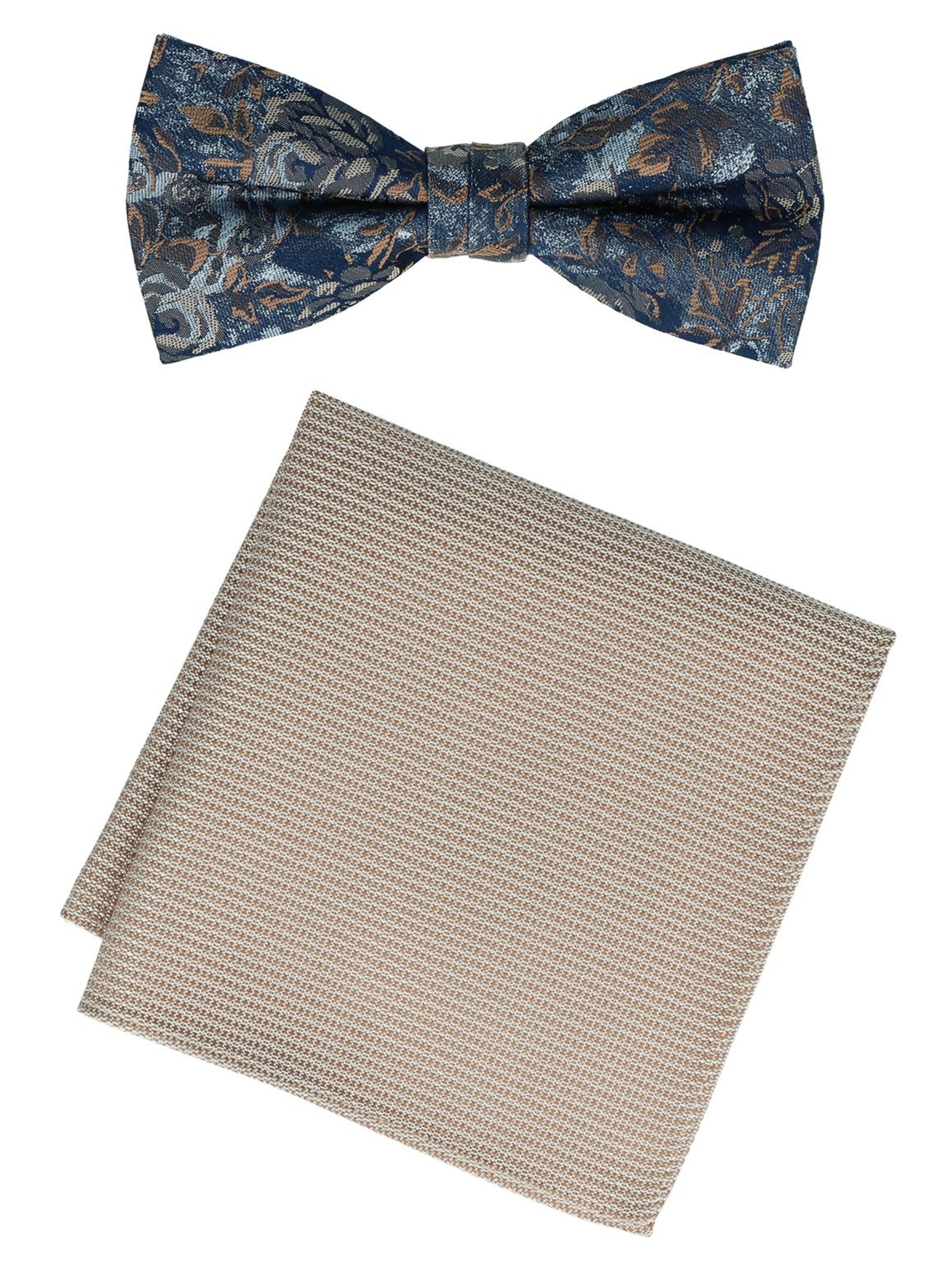 WILLEN Fliege 'Set Floral/ Uni'‌‌‌‌‌‌‌ in Beige: Vorderseite
