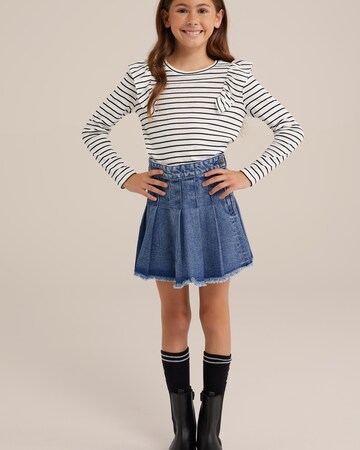T-Shirt WE Fashion en blanc : devant