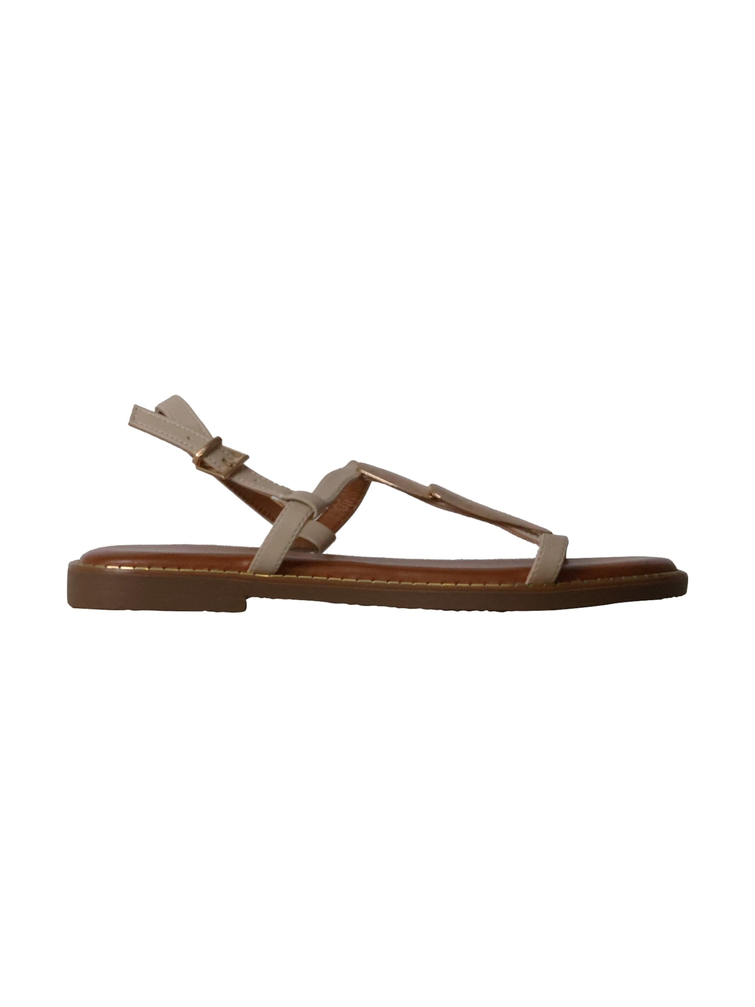 Super Mode - Sandalias 'Flache Riemchensandalen von Loevah Paris' en beige