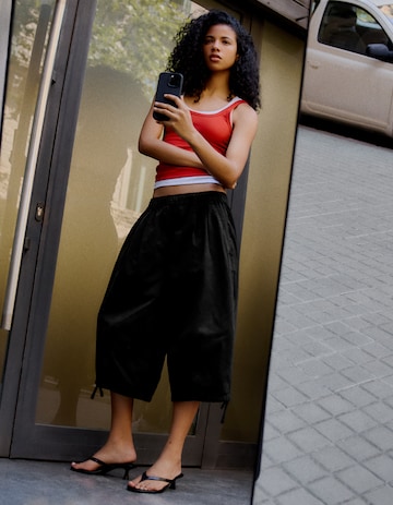 Baggy Pantalon Bershka en noir
