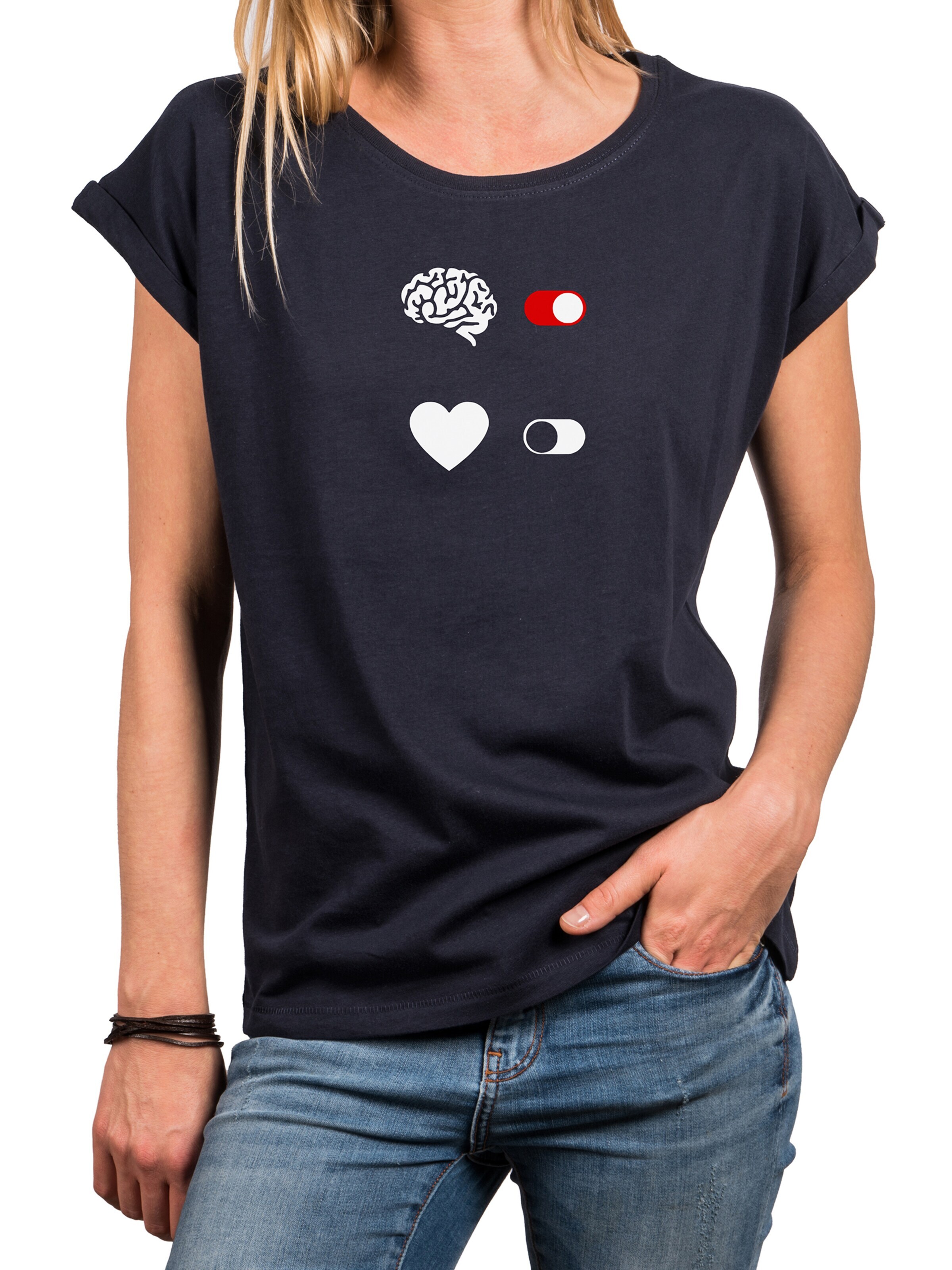 MAKAYA Shirt 'BrainOn' in Blue