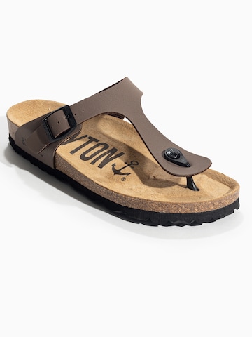 Bayton T-bar sandals 'Mercure' in Brown