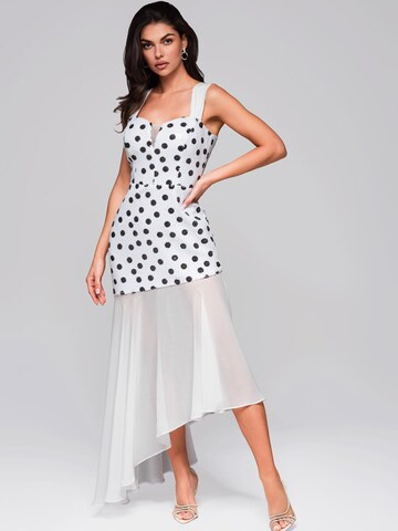 Robe de soirée Ombre en blanc : devant