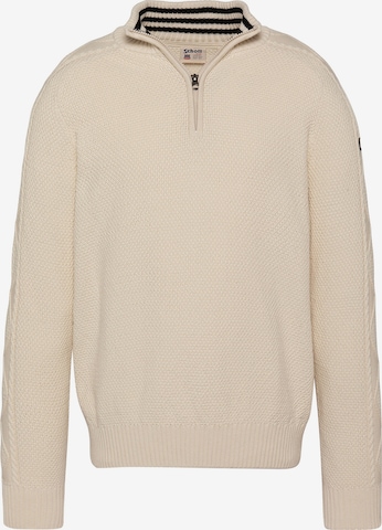 Pull-over Schott NYC en beige : devant