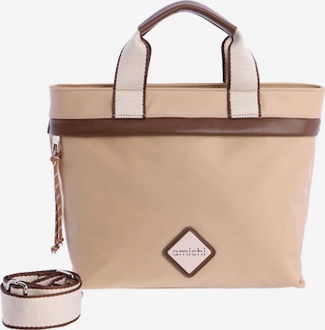 Amichi - Bolso de mano 'Bolso de mano para mujer Aurora de nailon con cremallera' en beige: frente