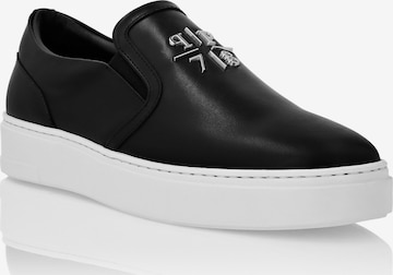 Philipp Plein - Sapatilhas slip-on em preto: frente