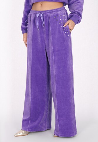 Wide leg Pantaloni 'Fashion Look' di faina in lilla: frontale