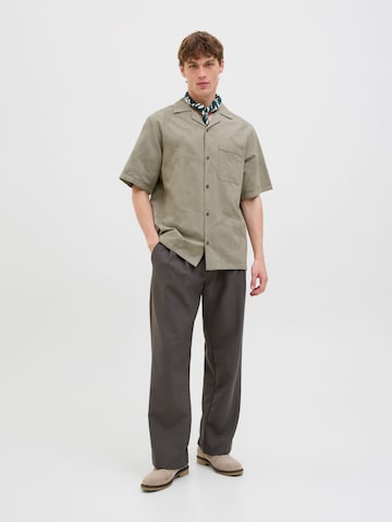 JACK & JONES Comfort fit Button Up Shirt 'BluLuke' in Green