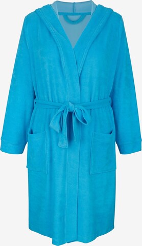 TruYou Short Bathrobe in Blue: front