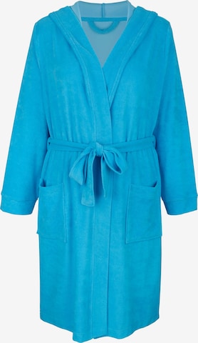 TruYou Short Bathrobe in Blue: front