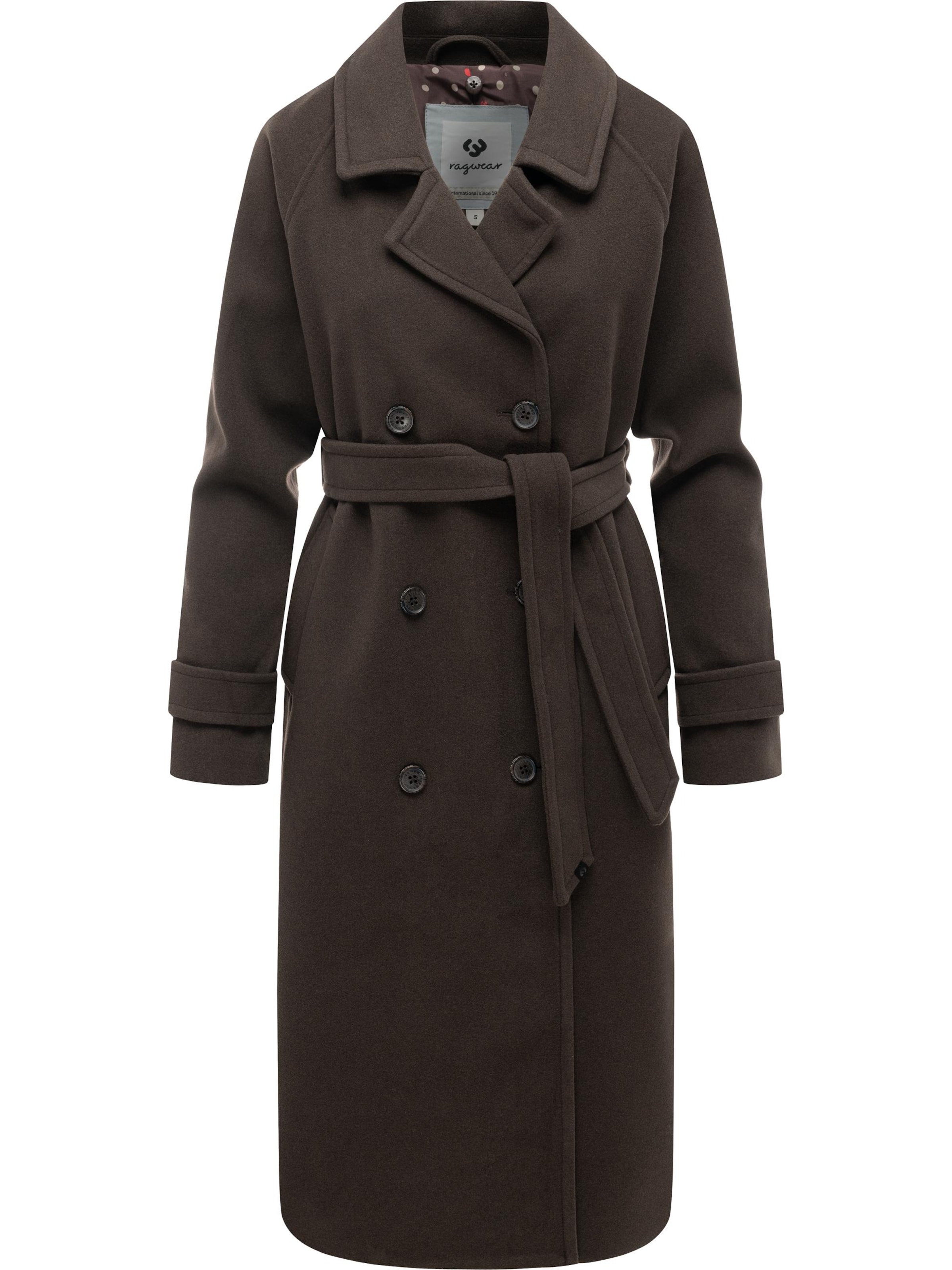 Manteau d’hiver 'Trenchie Felt Y' Ragwear en marron