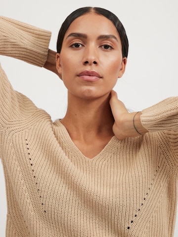 VILA Sweter 'Vioa' w kolorze beżowy