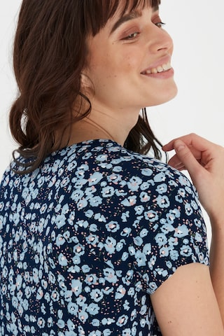 Fransa Shirt Fransa Damen Shirt mit Allover Print in Blau
