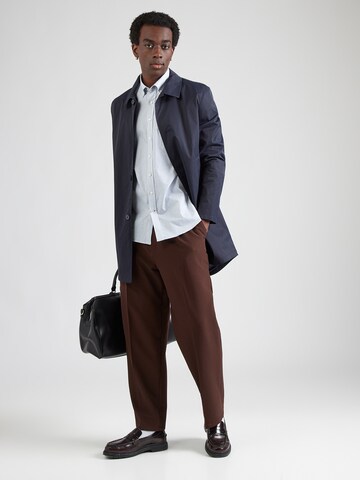 Bruun & Stengade - Sobretudo meia-estação 'Novello' em azul