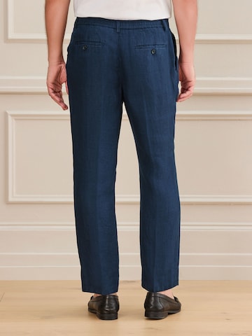 Next Regular Pleat-front trousers in Blue