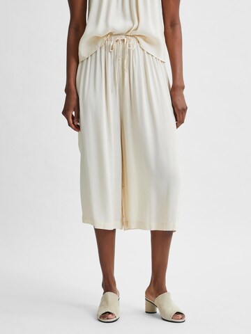 SELECTED FEMME Wide Leg Bukser 'Tessi' i beige