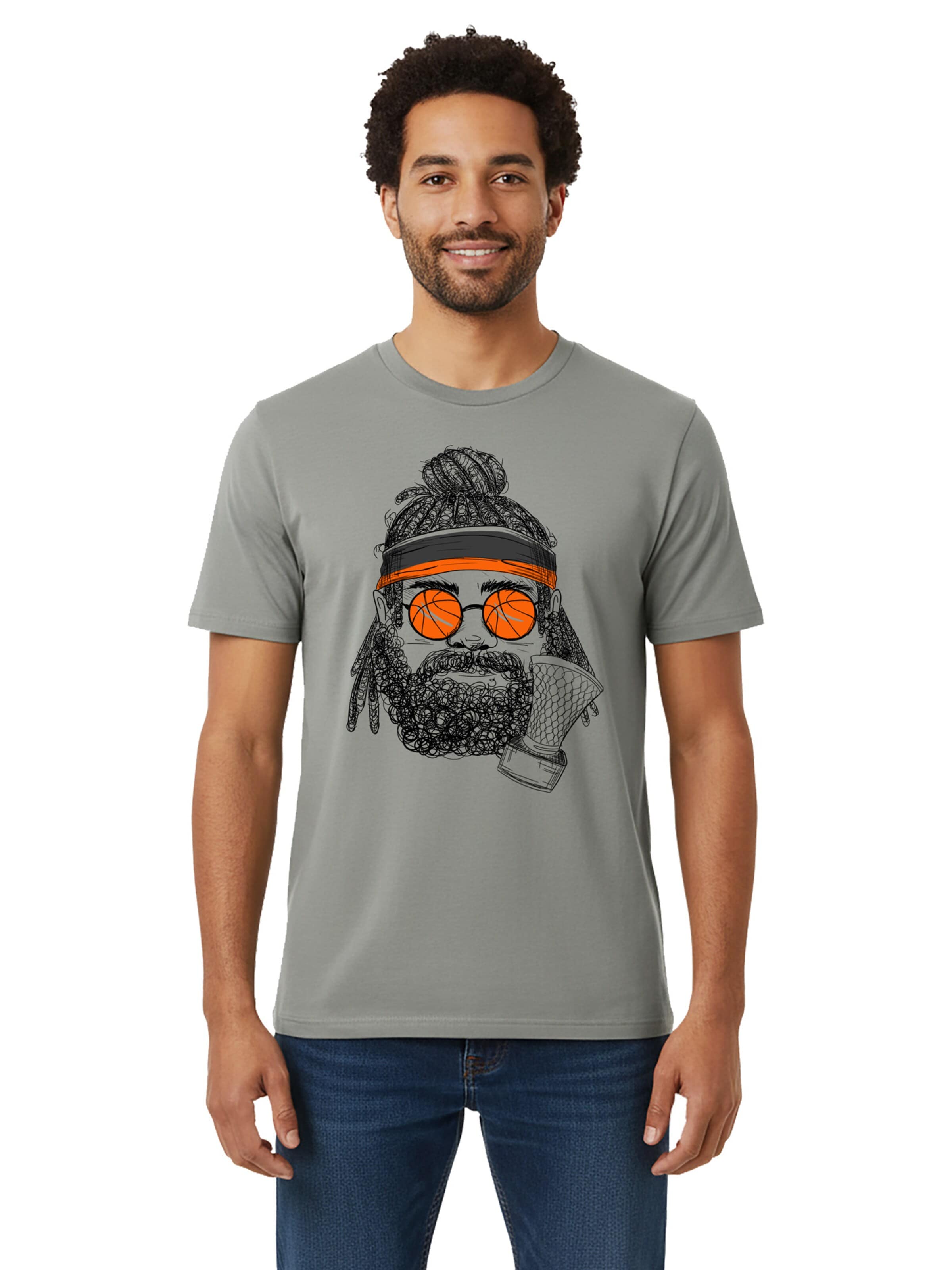 karlskopf Shirt 'BASKETBALLER' in Grey