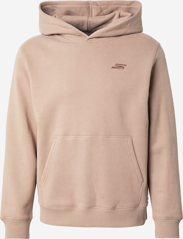 Sweat de sport SKECHERS en marron : devant