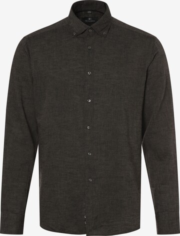 Nils Sundström Regular fit Button Up Shirt in Green: front