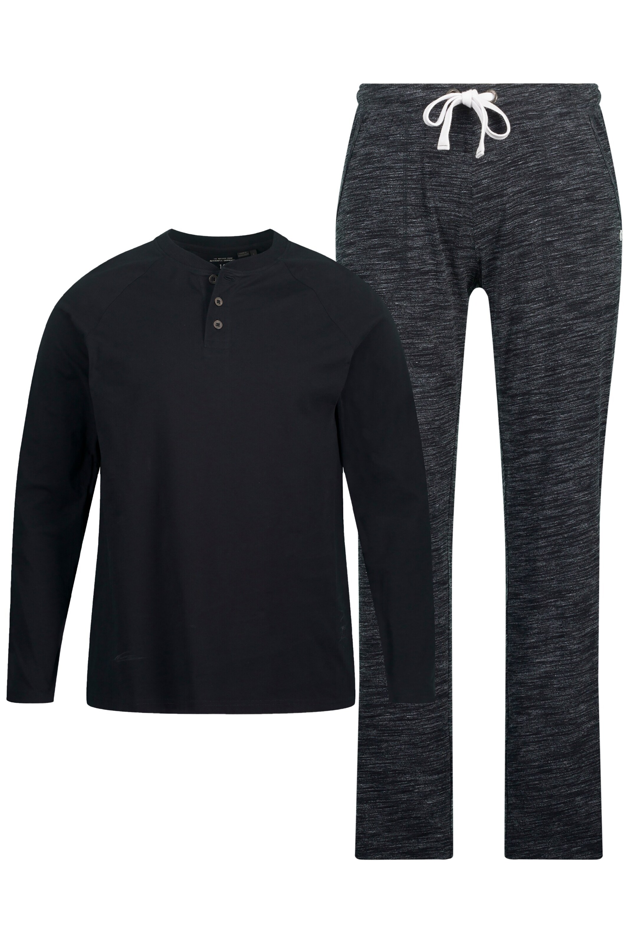 JP1880 Pajamas long in Black: front