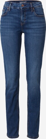 ESPRIT Slimfit Jeans in Blauw: voorkant