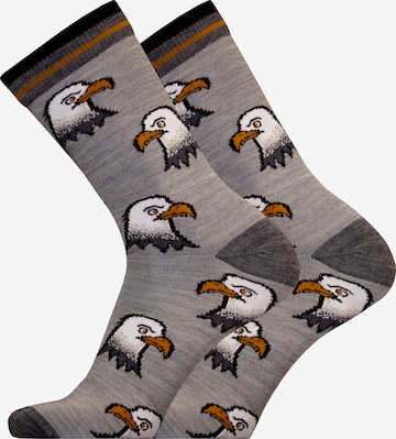 UphillSport Socks 'EAGLE' in Grey: front