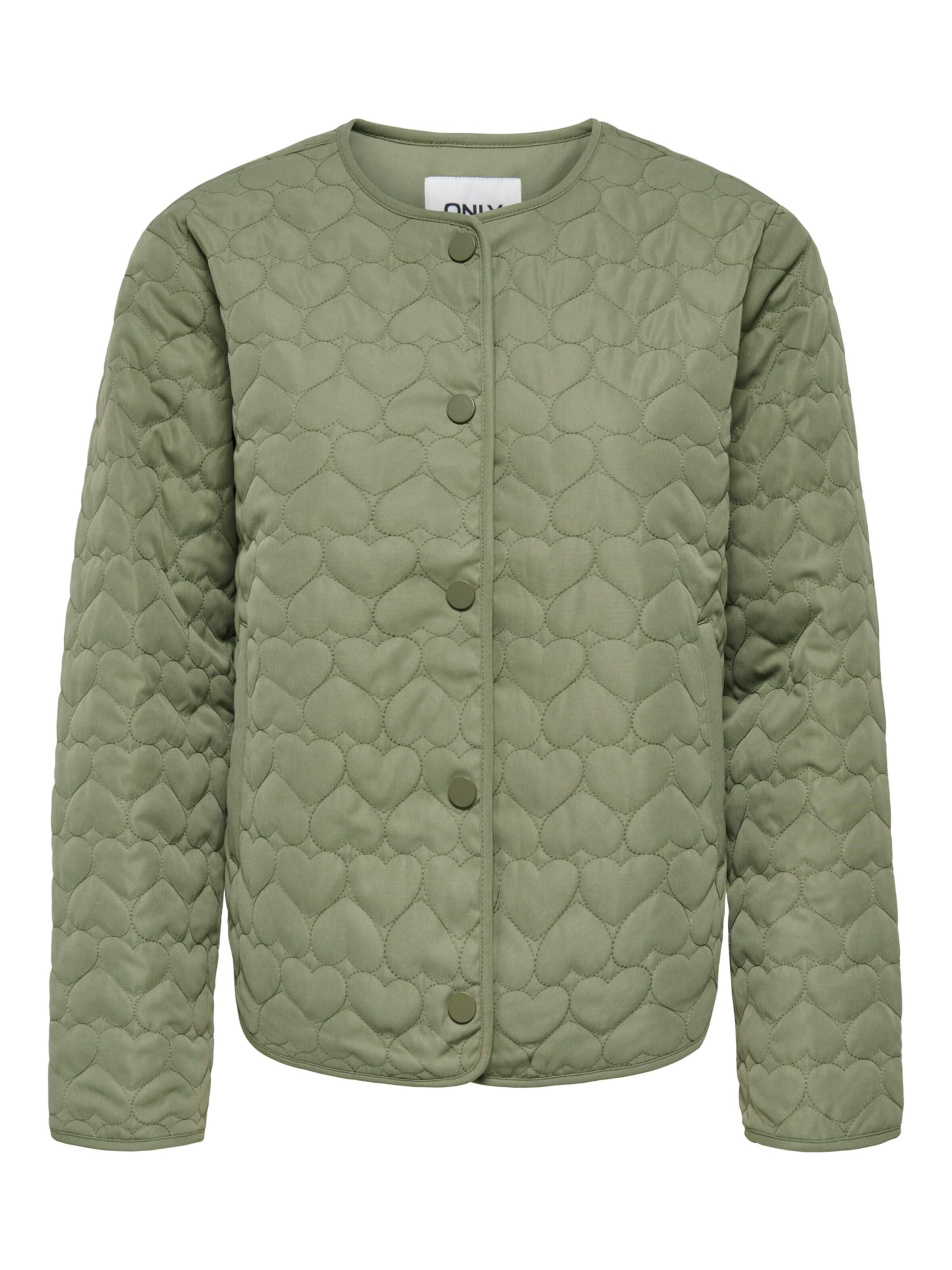 ONLY Between-season jacket 'Heart' in Green: front