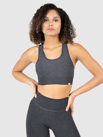 Bustier Soutien-gorge de sport Smilodox en gris : devant