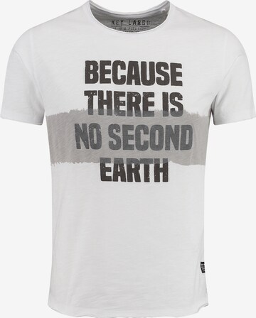 Key Largo Shirt 'MT EARTH' in Wit: voorkant