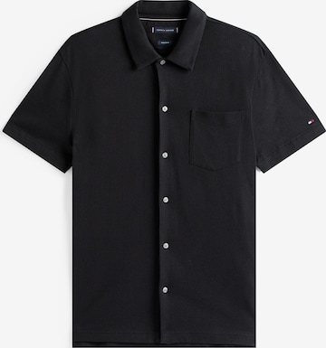 TOMMY HILFIGER Regular fit Srajca | črna barva: sprednja stran
