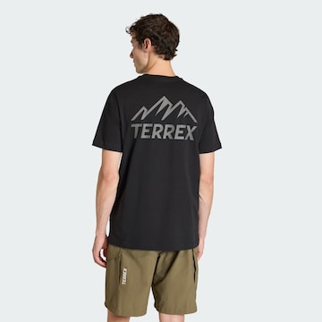 T-Shirt fonctionnel 'Mountain' ADIDAS TERREX en noir : devant