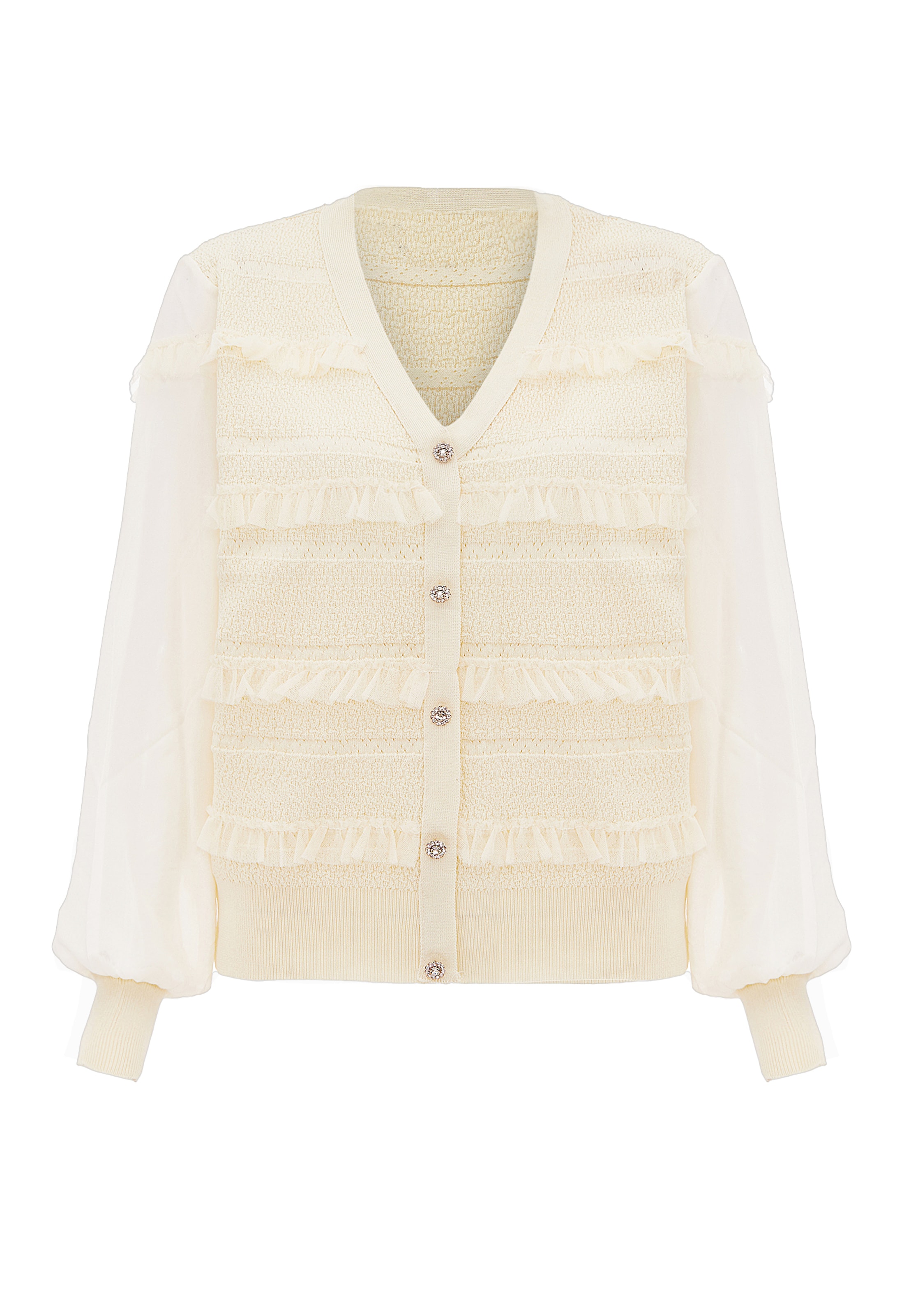 carato Knit cardigan in White: front