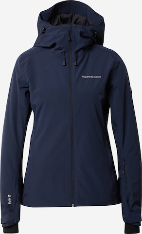 Veste de sport PEAK PERFORMANCE en bleu : devant