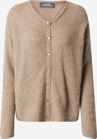 MOS MOSH Knit Cardigan in Beige: front