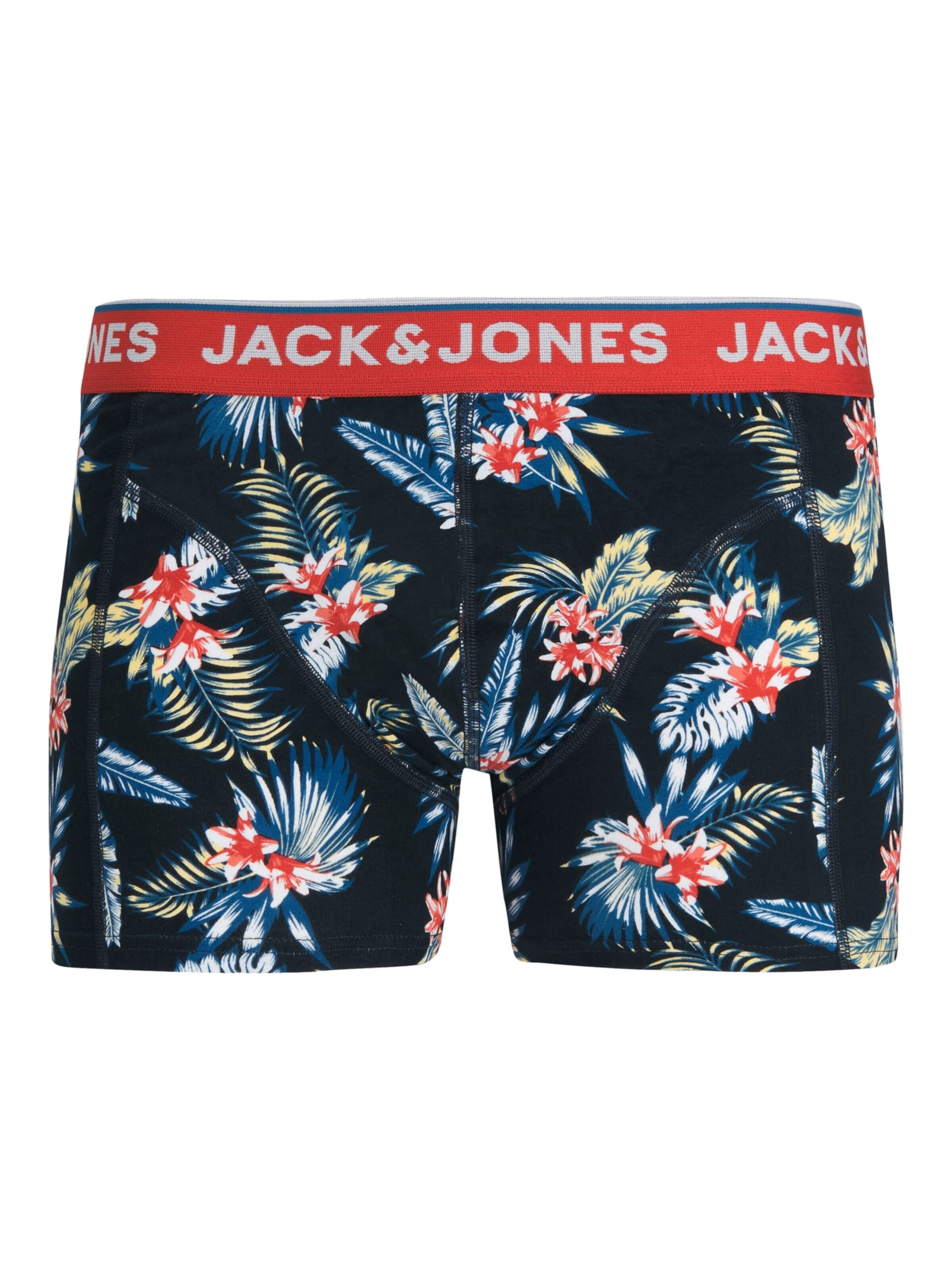 JACK & JONES Boxershorts 'Tropical' in Blauw: voorkant