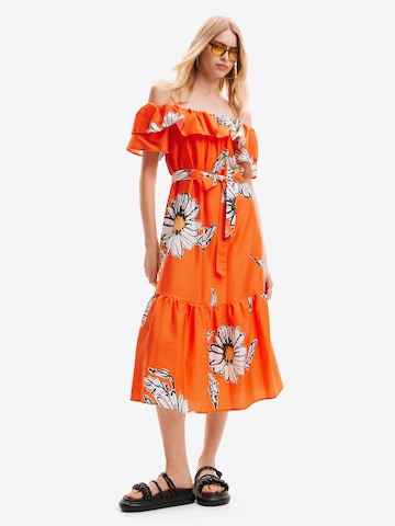 Desigual Καλοκαιρινό φόρεμα 'Daisy' σε πορτοκαλί