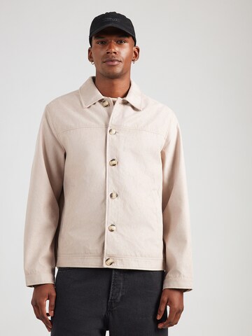 smėlio JACK & JONES Demisezoninė striukė: priekis