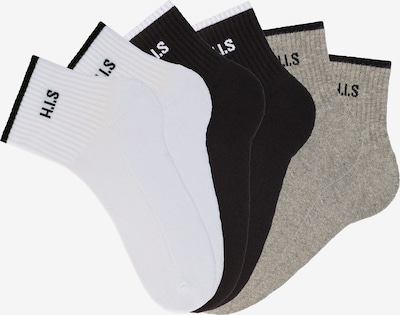 H.I.S Athletic Socks in Grey / Black / White, Item view