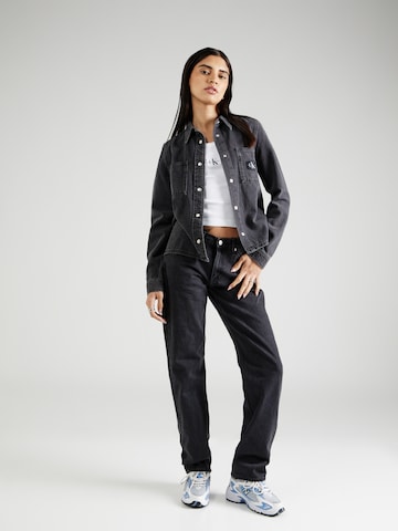juoda Calvin Klein Jeans Standartinis Džinsai 'LOW RISE STRAIGHT'