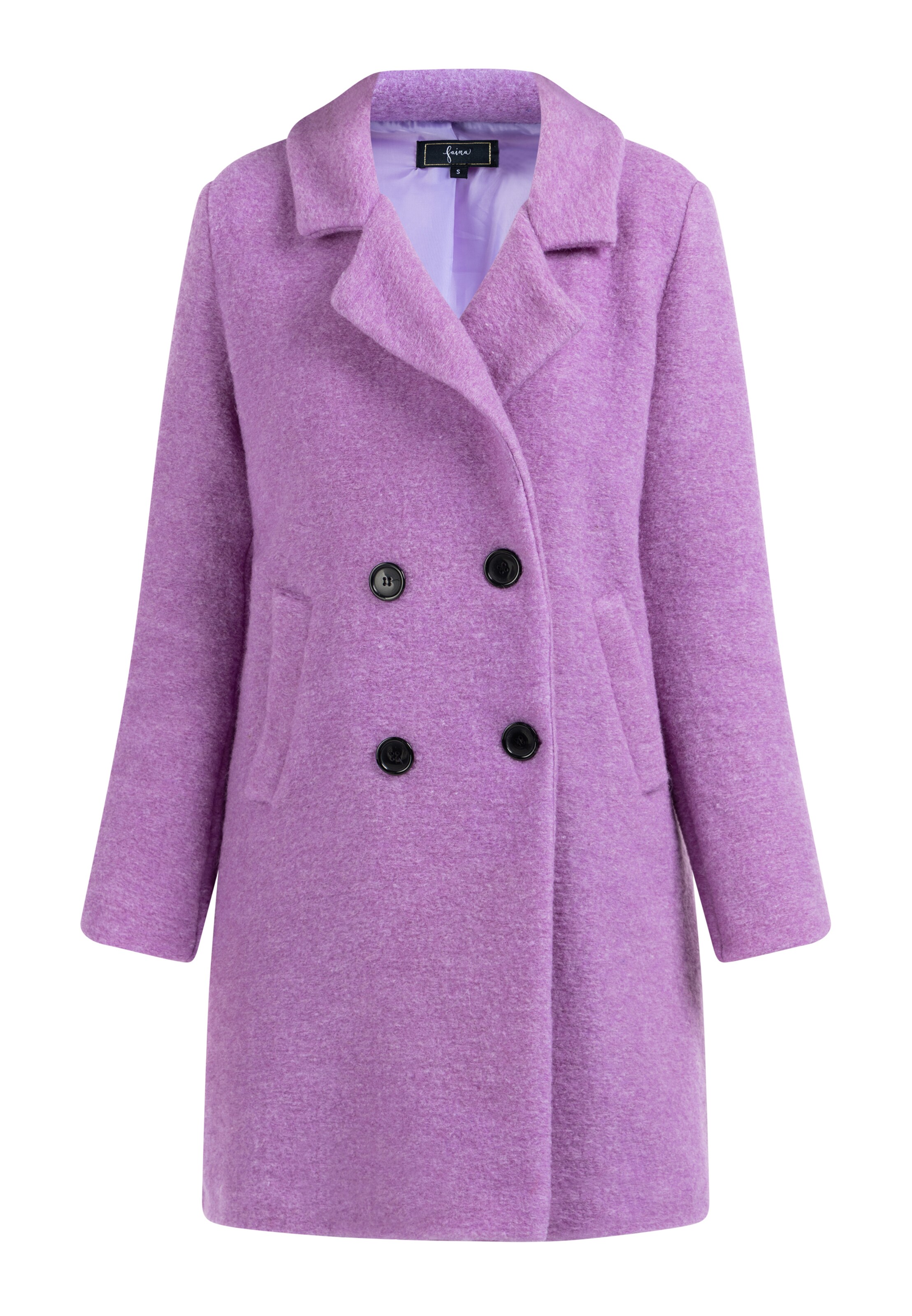 faina - Sobretudo meia-estação em roxo: frente