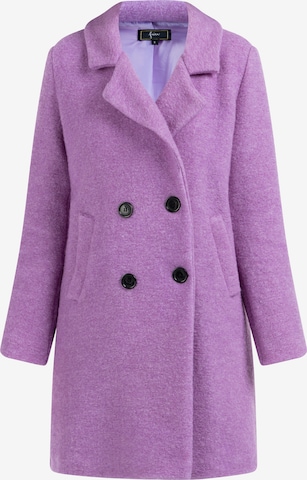 Manteau mi-saison faina en violet : devant