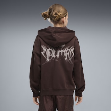 PUMA Sweatvest 'T7' in Bruin: voorkant